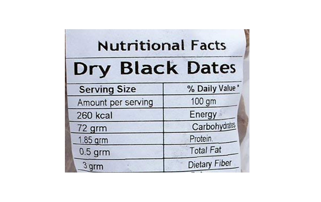Leeve Dry fruits Dry Black Dates    Pack  800 grams